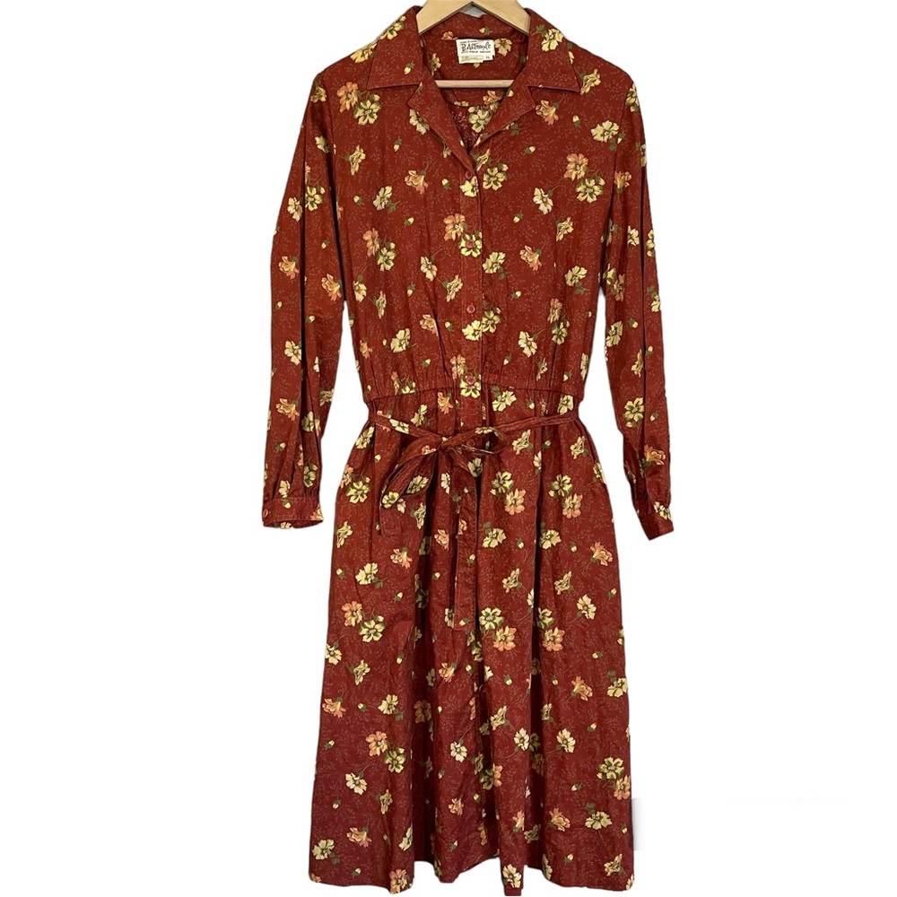 Vintage B. Altman & Co. Full button front, 100% cotton shirt dress. Women’s 16